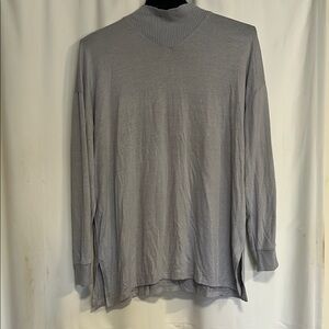 Abercrombie Gray-Blue Mockneck Long Sleeve Light Sweater Tee, XL, Lightly Used